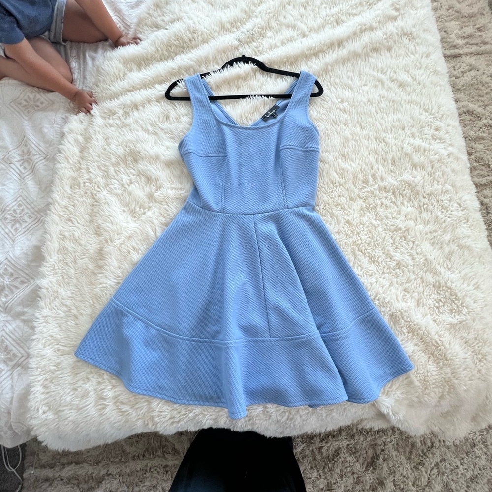Lulu's Home Before Daylight Blue Mini Dress